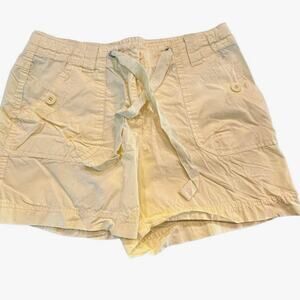 Dorothy‎ Perkins Womens Size 10 Utility Shorts Yellow Drawstring Waist Pockets